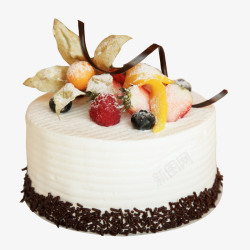 女孩巧克力水果生日蛋糕这个吃货高清图片