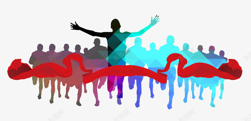 炫彩人影奔跑冠军png免抠素材_新图网 https://ixintu.com 人影 奔跑冠军 炫彩 装饰 设计
