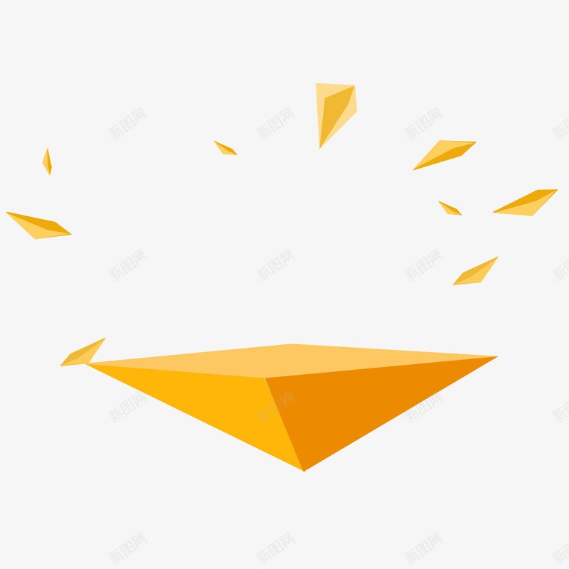 立体漂浮几何png免抠素材_新图网 https://ixintu.com 三角 三角形 不规则图形飘浮 几何 橙色 淘宝素材 立体 飘浮 飘浮素材