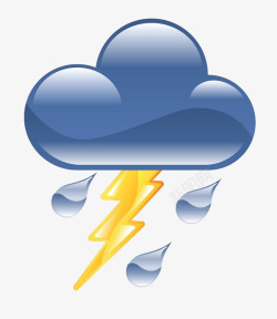 雷雨插画png图片下载 雷雨插画素材