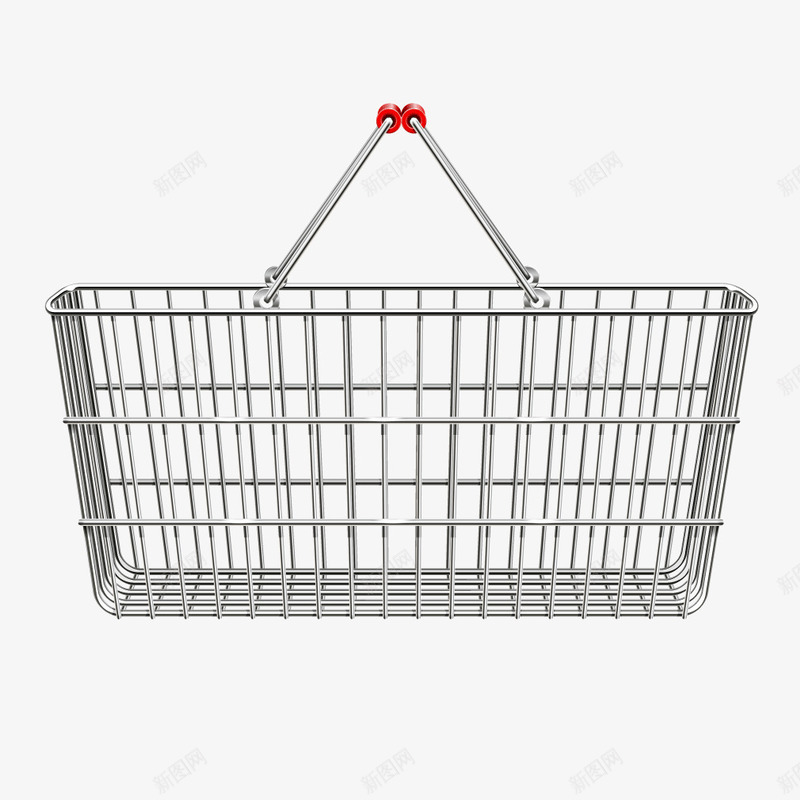 质感金属超市购物篮子矢量图ai免抠素材_新图网 https://ixintu.com 篮子 质感 质感金属 购物 超市 金属 矢量图