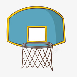 卡通手绘篮球框矢量图素材