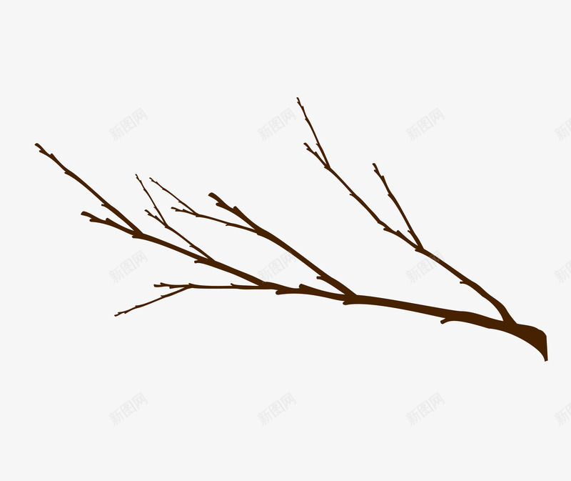 棕色分叉枯木png免抠素材_新图网 https://ixintu.com 分叉 枯木 棕色