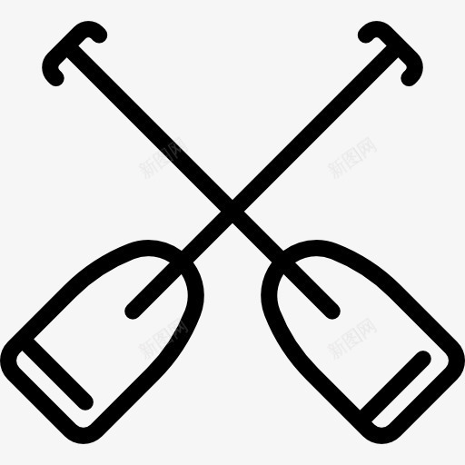 双桨图标png_新图网 https://ixintu.com 桨 独木舟 船 船的运动