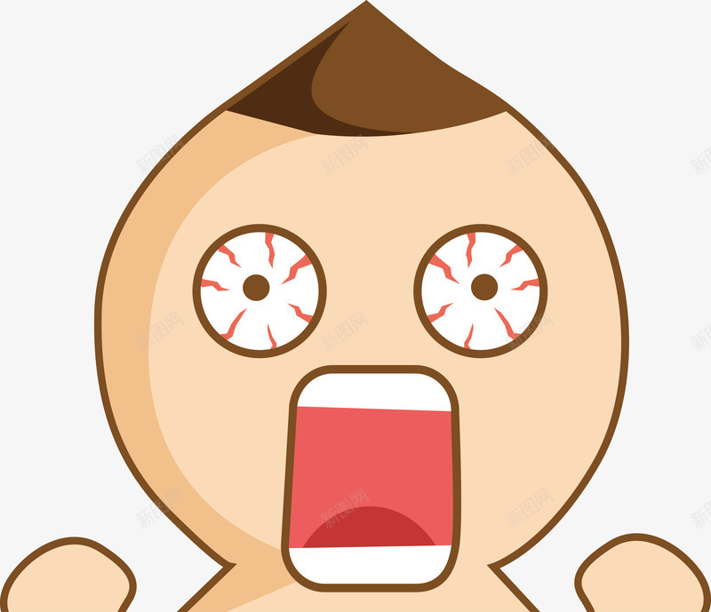 惊讶png免抠素材_新图网 https://ixintu.com 免抠图 卡通小人 吐血 张大嘴巴 红红血丝