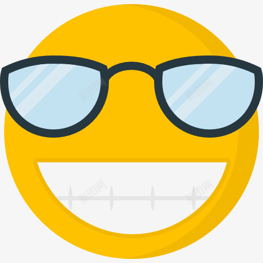 酷图标png_新图网 https://ixintu.com 笑脸 表情 表情符号 酷