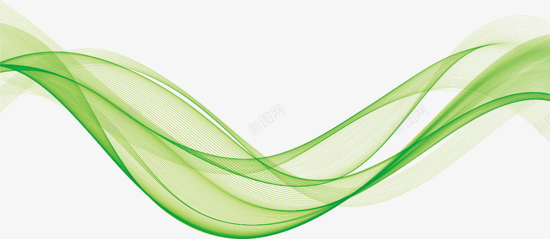 平面设计 底纹花纹 律动线条 抽象 时尚 曲线 波浪线 绿色 背景素材