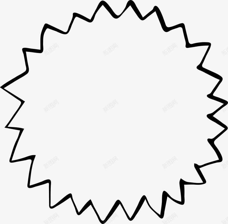 锯齿手绘边框png免抠素材_新图网 https://ixintu.com 圆形边框 手绘边框 矢量png 线条边框 锯齿 锯齿边框
