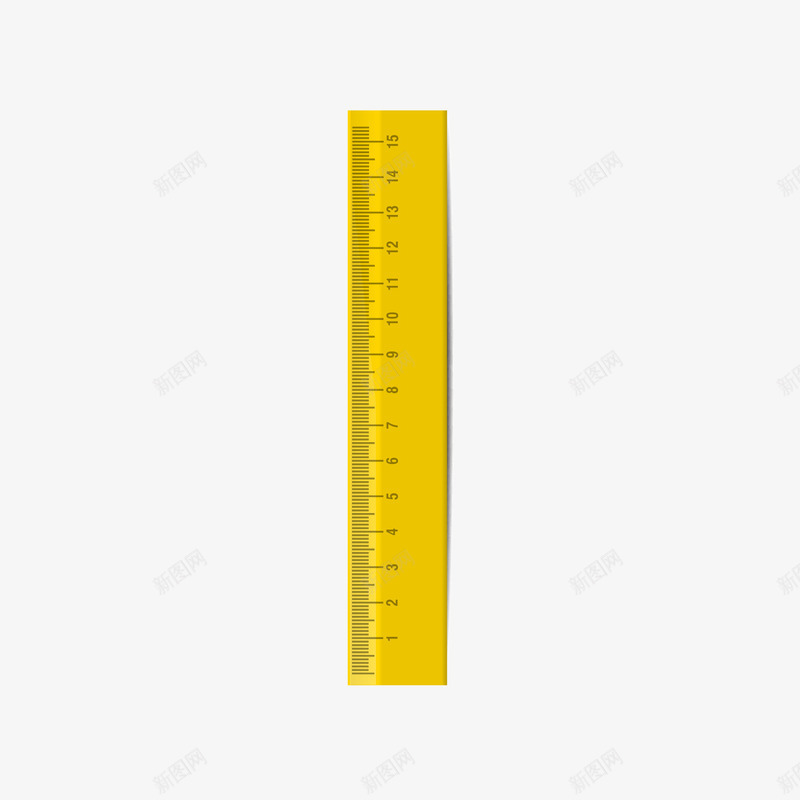 黄色的刻度尺png免抠素材_新图网 https://ixintu.com 刻度尺 手绘 黄色