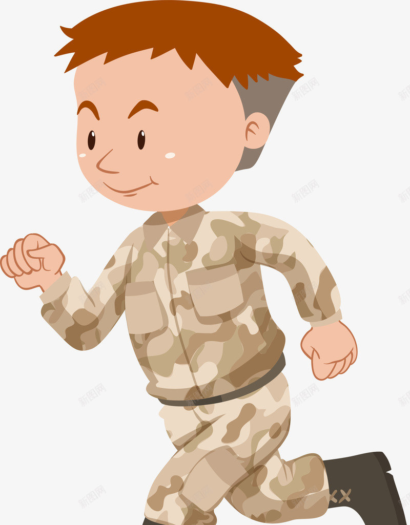 黄色奔跑士兵png免抠素材_新图网 https://ixintu.com 免抠PNG 军人 军人节 士兵 奔跑 美国 装饰图案 黄色