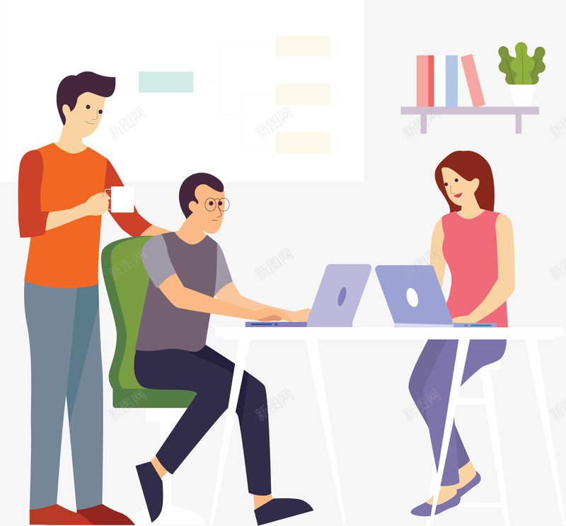 商务三人小组会议矢量图ai免抠素材_新图网 https://ixintu.com 三人会议 商务会议 团队合作 小组讨论 小组讨论会 开会 矢量png 矢量图