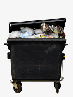 垃圾桶内的可回收垃圾素材