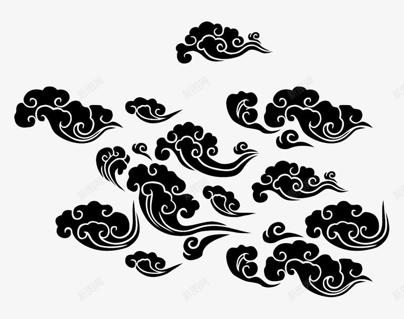 云纹png免抠素材_新图网 https://ixintu.com 中国风 云纹 古典