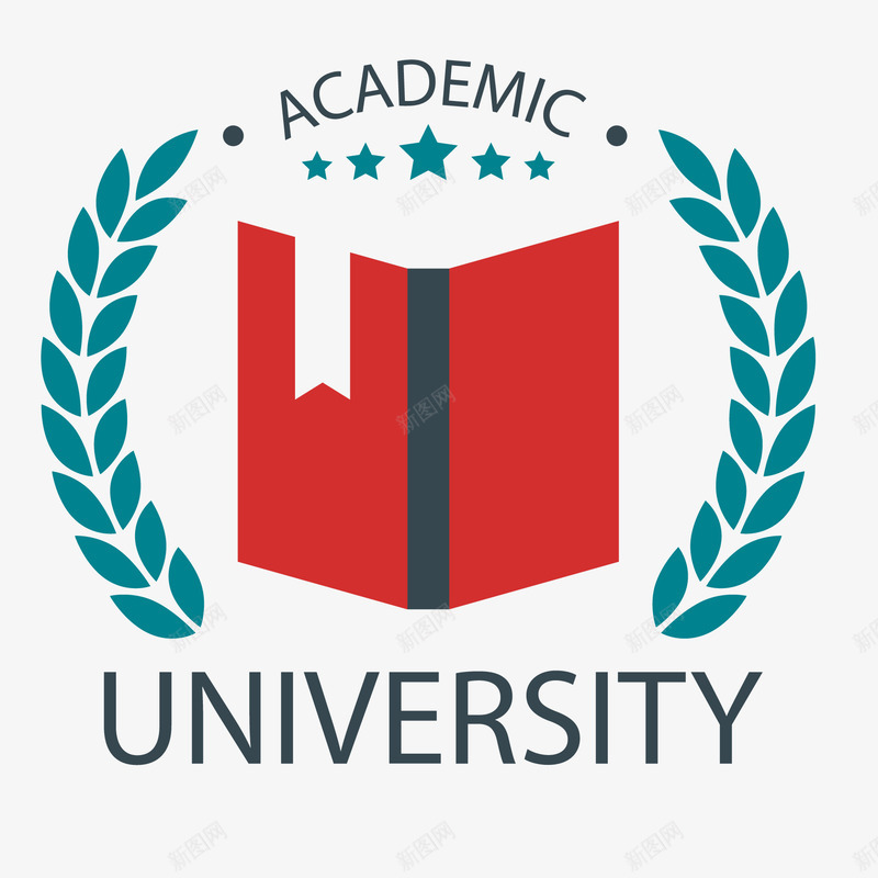 卡通创意学校标签矢量图ai免抠素材_新图网 https://ixintu.com 图书 学习 学校 标志设计 标签设计 阅读 矢量图
