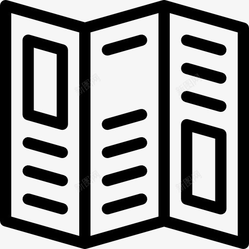 小册子折叠图标png_新图网 https://ixintu.com 报纸 新闻报道 界面 讲义 路线图