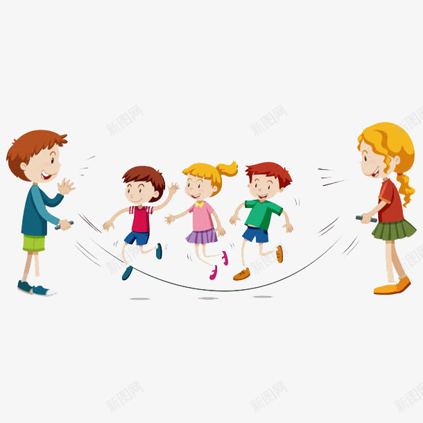 跳绳的孩子png免抠素材_新图网 https://ixintu.com 卡通 小孩 小时候 小时候的味道 手绘 简笔 绳子 黄色的