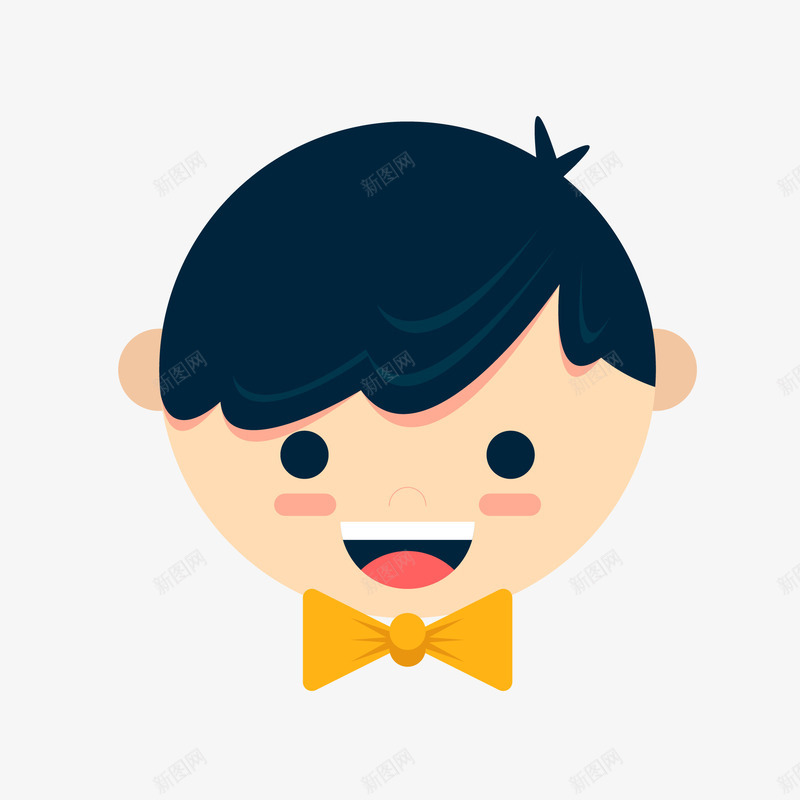 卡通男孩人物头像矢量图ai免抠素材_新图网 https://ixintu.com 儿童人物 免抠书籍人物头像logo 卡通 圆形 头像 头像设计 男孩 矢量图