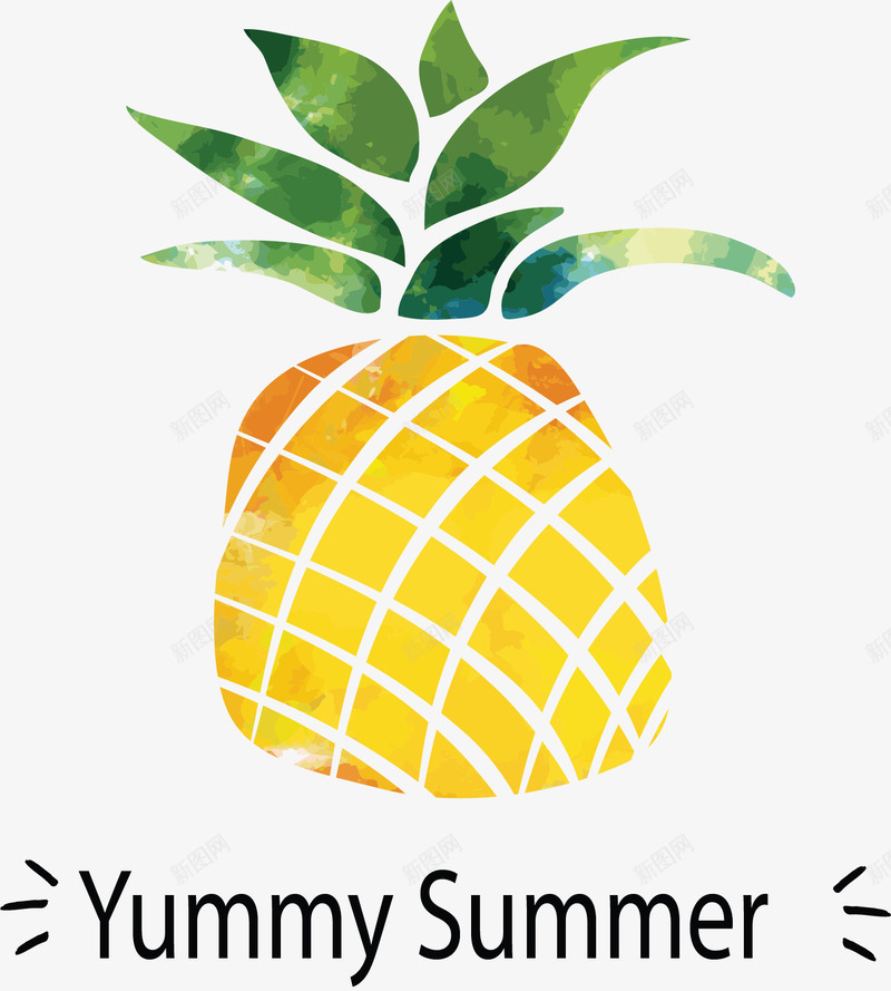 水彩夏天美味菠萝矢量图ai免抠素材_新图网 https://ixintu.com 夏天 夏天菠萝 水彩菠萝 矢量png 美味菠萝 菠萝 矢量图