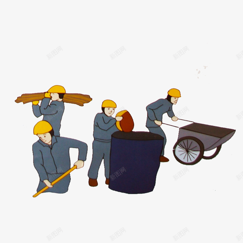 建筑施工安全挂图png免抠素材_新图网 https://ixintu.com 卡通 工地 工地宣传栏 建筑施工 建筑施工安全 建筑施工安全挂图 挂图 漫画