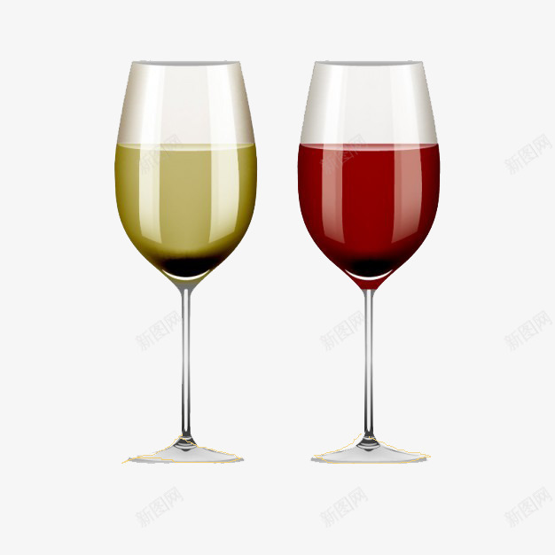 白葡萄酒和红葡萄酒png免抠素材_新图网 https://ixintu.com 白葡萄酒 红葡萄酒 葡萄酒 酒