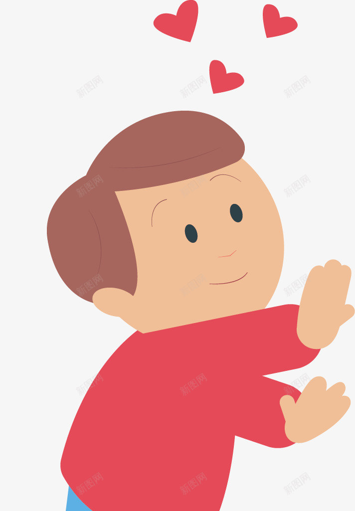 有暗恋的男孩矢量图ai免抠素材_新图网 https://ixintu.com 创意 卡通 商务 手绘 暗恋 男孩 简约 矢量图