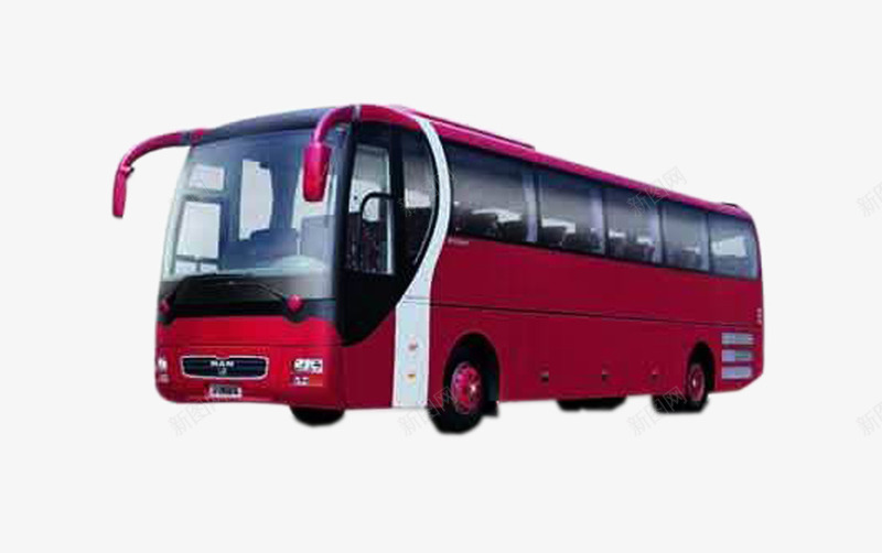 大红色班车png免抠素材_新图网 https://ixintu.com 大气 客车 班车 豪华
