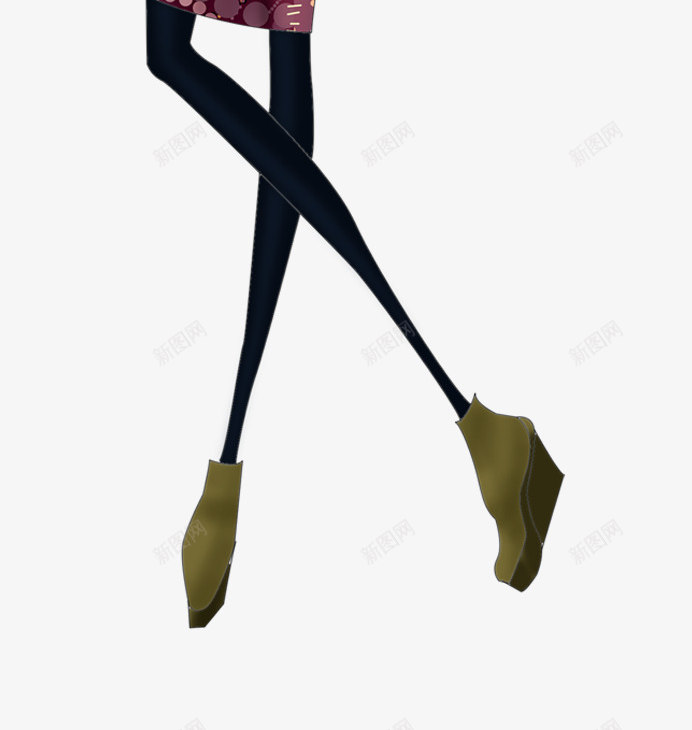 手绘女模特png免抠素材_新图网 https://ixintu.com 少女 手绘 手绘女模特 手绘时尚女模特 时尚 时尚女模特 服装 服装搭配 服装设计 棕色长发 长发