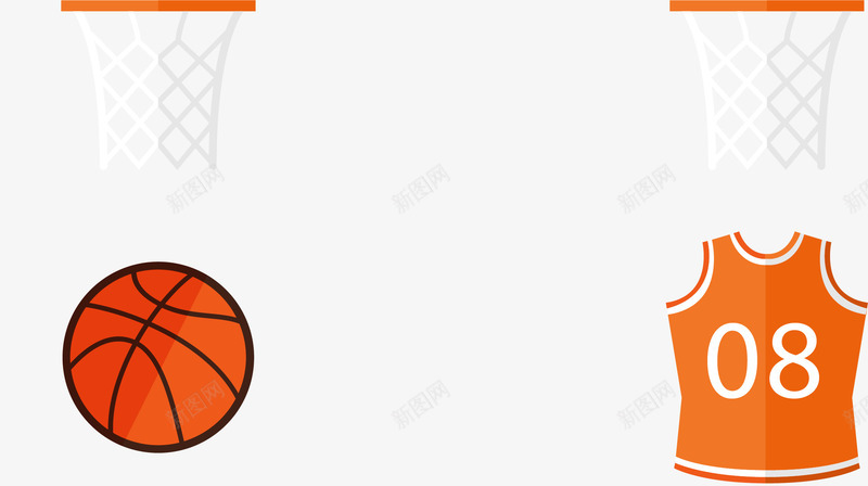 篮球元素篮框篮球衣png免抠素材_新图网 https://ixintu.com 体育运动 球类运动 球衣 篮板 篮框 篮球 篮球框 篮球筐 运动