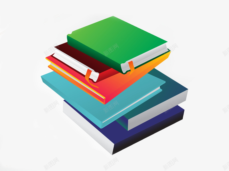 书堆png免抠素材_新图网 https://ixintu.com 学习压力 开学 高中生