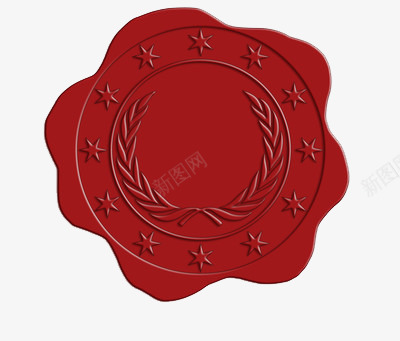 红色印章印子png免抠素材_新图网 https://ixintu.com 五角星 圆形 标签 荣誉
