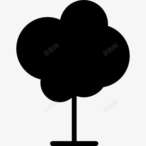 简单的树图标png_新图网 https://ixintu.com 剪影 植物 生态 自然