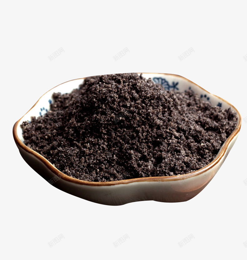 黑色芝麻糊粉五谷粉png免抠素材_新图网 https://ixintu.com 健胃养生 营养配方 补充能量 黑芝麻糊