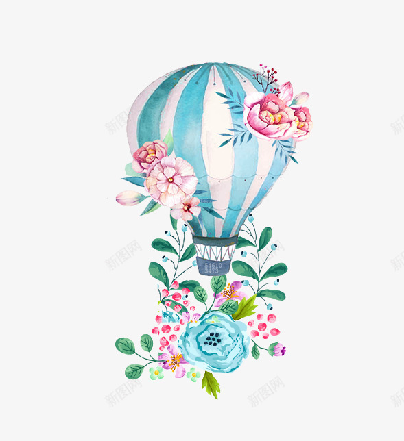 手绘热气球与花朵装饰psd免抠素材_新图网 https://ixintu.com 小清新 手绘树叶 手绘热气球 手绘画 手绘花朵 手绘花草 手绘蝴蝶 树木植物 草装饰