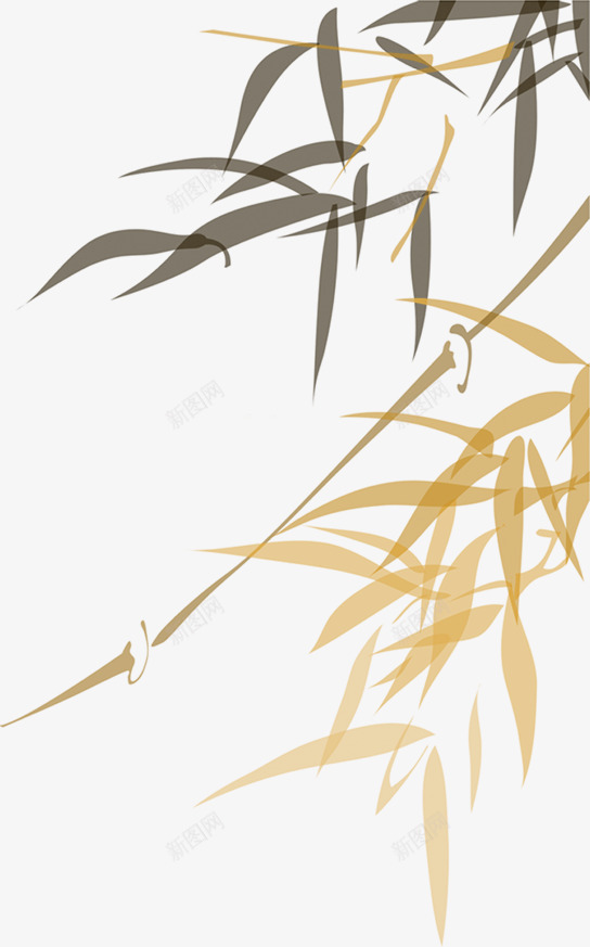 端午节竹叶叶子水墨画png免抠素材_新图网 https://ixintu.com 叶子 水墨画 端午节 竹叶