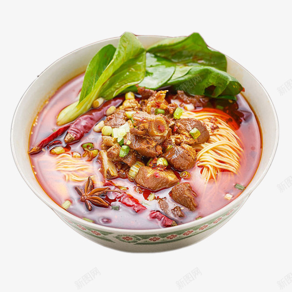麻辣面排骨png免抠素材_新图网 https://ixintu.com 排骨 木耳菜 辣椒 面条 食材 麻辣小面