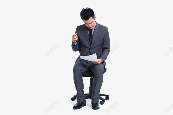 纠结思考的办公人士png免抠素材_新图网 https://ixintu.com 商务人士 困惑表情 座椅 纠结表情 装饰 迷惑