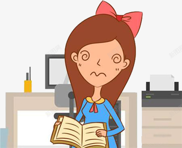 劳累的女孩png免抠素材_新图网 https://ixintu.com 儿童简笔画 劳累 头晕 女孩 学习 疲惫不堪 疾病 高考前