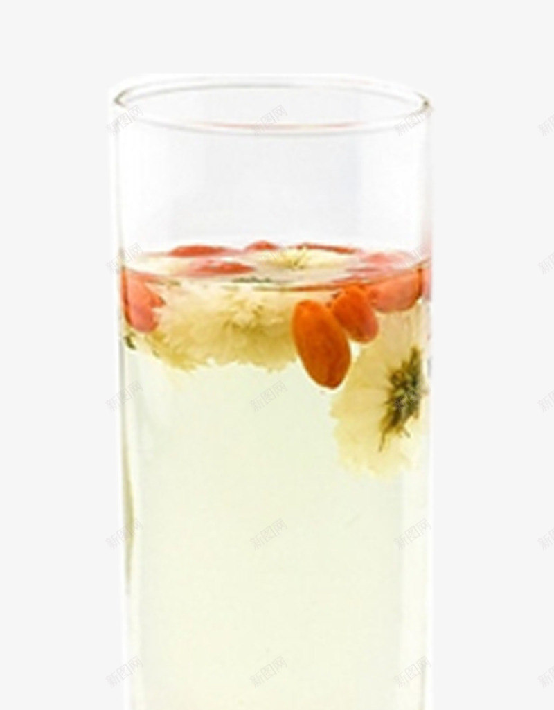 枸杞菊花茶png免抠素材_新图网 https://ixintu.com 枸杞 枸杞菊花茶 玻璃杯