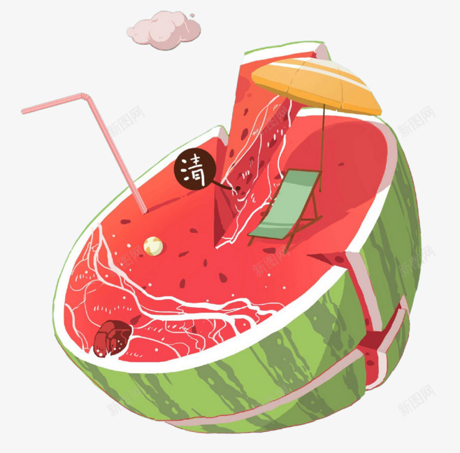 西瓜夏日元素夏立夏png免抠素材_新图网 https://ixintu.com PNG 元素 夏 夏天 夏日 暑天PNG 立夏 素材