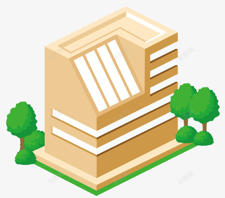 房屋建筑矢量图ai免抠素材_新图网 https://ixintu.com 公寓 写字楼 别墅 卡通房屋 城市 建筑 房子 教学楼 矢量图