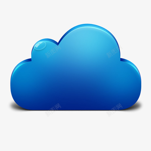 纯蓝色图标png_新图网 https://ixintu.com blue icloud plain simple 平原 简单的 蓝色的