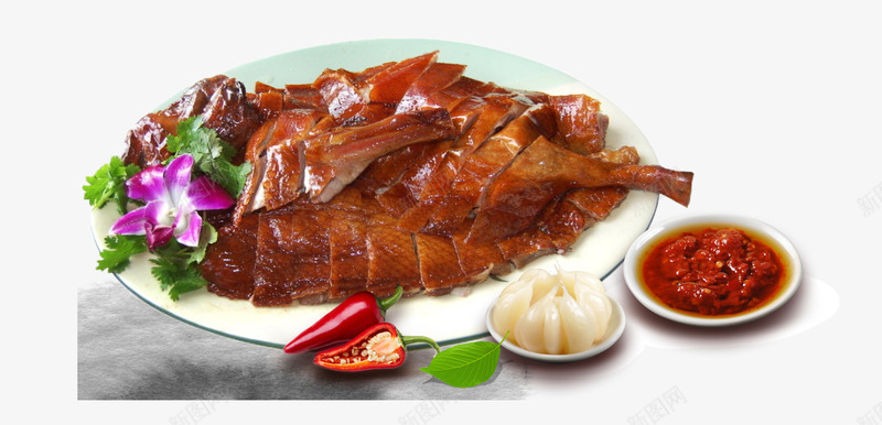 北京烤鸭美食png免抠素材_新图网 https://ixintu.com PNG素材 免费素材 北京烤鸭 美味 美食 葱丝黄花丝