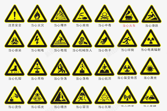 注意安全标示png免抠素材_新图网 https://ixintu.com 保护 安全 提醒 标示 注意