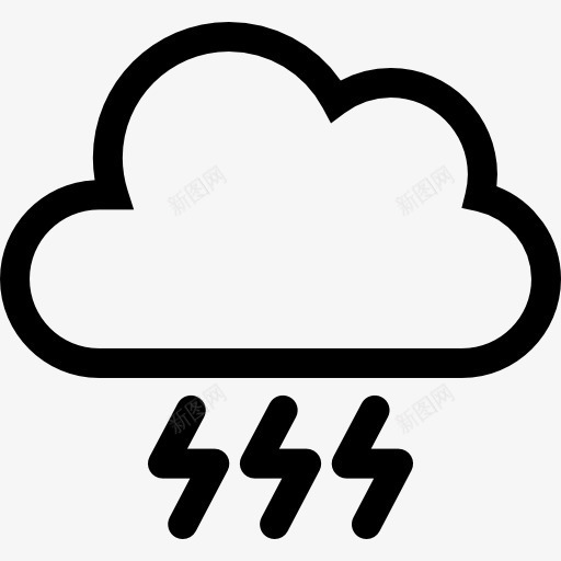 风暴图标png_新图网 https://ixintu.com 乌云 云 天气 暴风雨 闪电 风暴