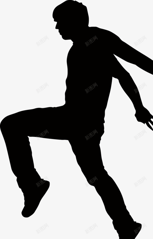 奔跑的黑影男图标png_新图网 https://ixintu.com 奔跑 男性 黑影