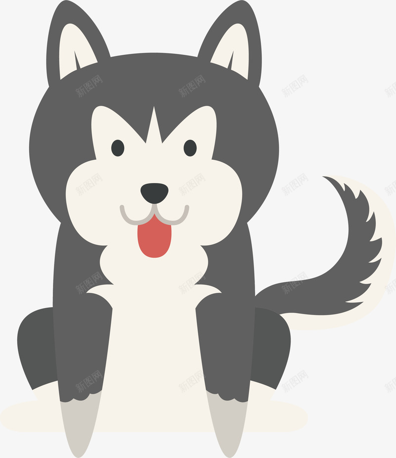 手绘大灰狼矢量图ai免抠素材_新图网 https://ixintu.com 创意 卡通 可爱 大灰狼 彩色图 手绘图 简单 矢量图