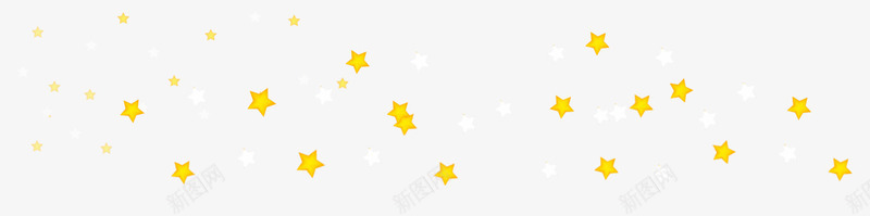 繁星点点png免抠素材_新图网 https://ixintu.com 白色繁星 黄色五角星
