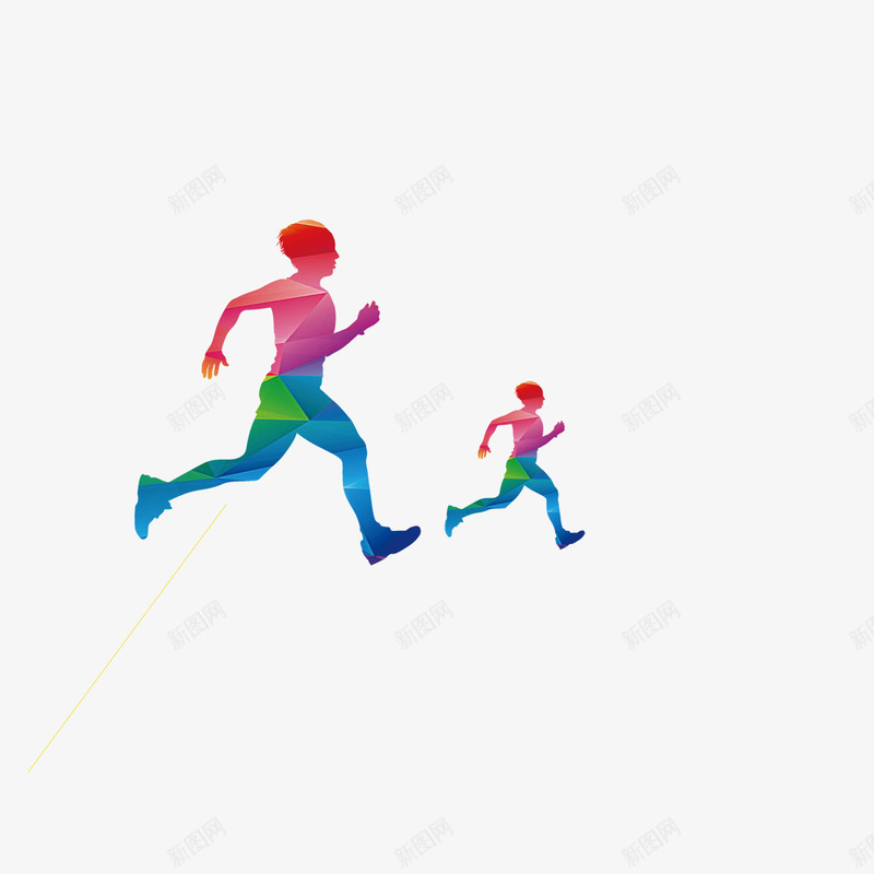 奔跑图标psd_新图网 https://ixintu.com 健身 奔跑 平面 年轻 彩色 活力 运动 锻炼