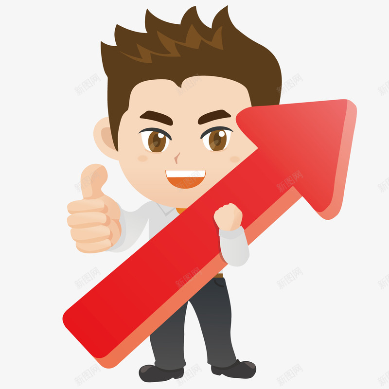 点赞的男孩矢量图ai免抠素材_新图网 https://ixintu.com 卡通 点赞 男孩 矢量图