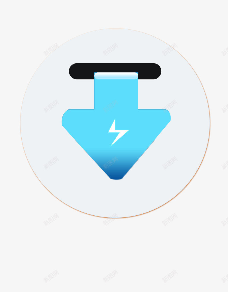 圆形图标png_新图网 https://ixintu.com 园标 图标 圆形 标志 渐变 矢量图图标 箭头 闪电